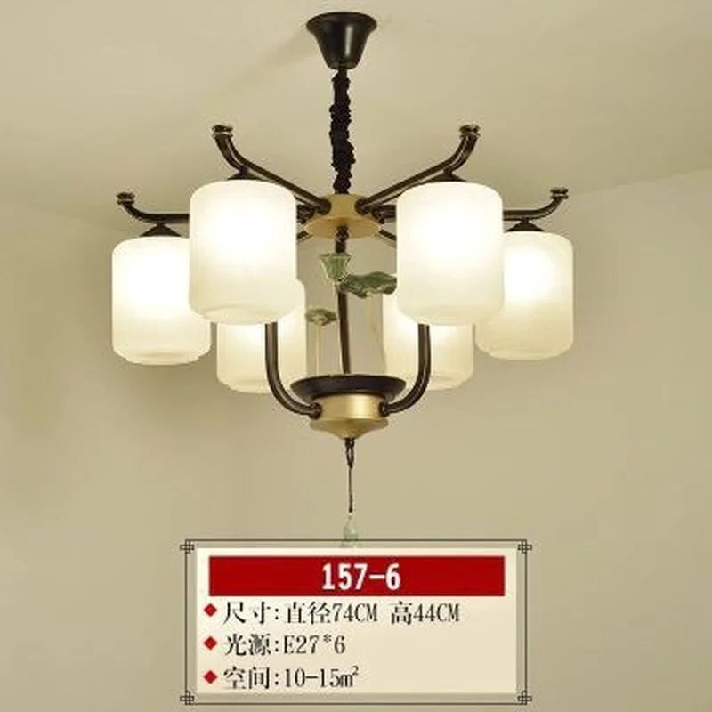 Chinese retro chandelier for elegant and cosy lighting - vue 21 sur 21