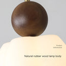 Solid wood pendant light for modern interior decor