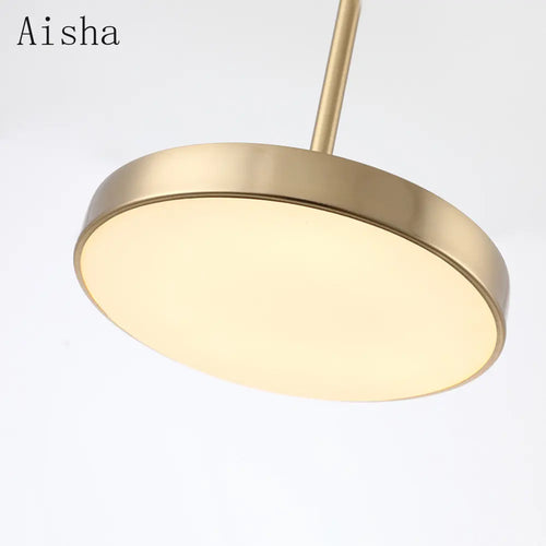 Elegant nordic-style circular iron pendant light for interior - vue 5 sur 8