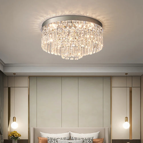 Luxury French style crystal ceiling light simple atmosphere 2024 - vue 4 sur 9