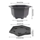 Rectangular clay effect flower pots for outdoor garden