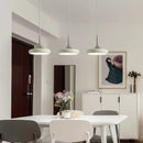 Modern minimalist white disc LED pendant light