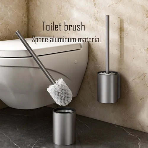 Aluminium wall-mounted brush with no-drill installation for effective cleaning - vue 2 sur 10
