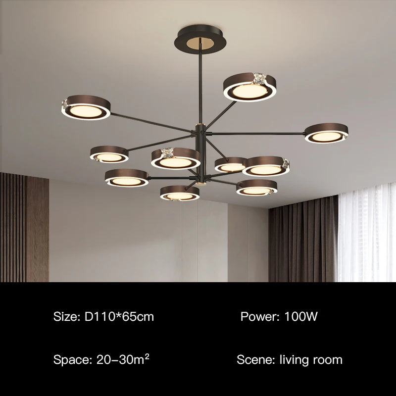 Modern LED pendant light with elegant minimalist design for interiors - vue 10 sur 18