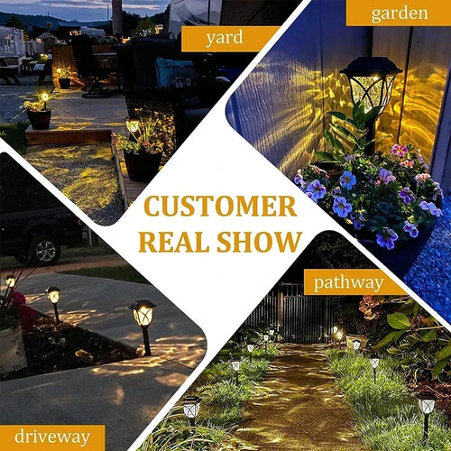 Waterproof outdoor solar LED lamp for garden path and courtyard - vue 4 sur 8