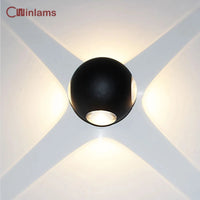 modern waterproof star and cross LED wall light for outdoor use