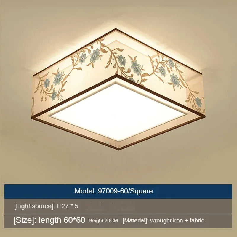 Modern Chinese style pendant light for a simple atmosphere - vue 19 sur 19