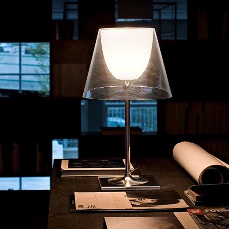 Italian designer acrylic table lamp for living room, bedroom, office or bedside