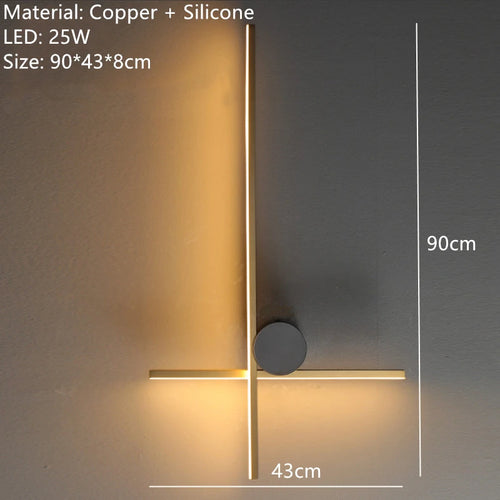 applique murale led moderne en laiton montage en surface - vue 13 sur 14
