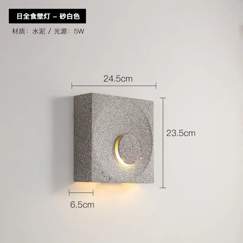 Industrial cement wall light for creative lighting - vue 10 sur 11