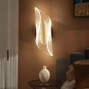 Modern luxury creative acrylic LED wall light gold or black for hallway, bedroom, bedside, corridor, home decor