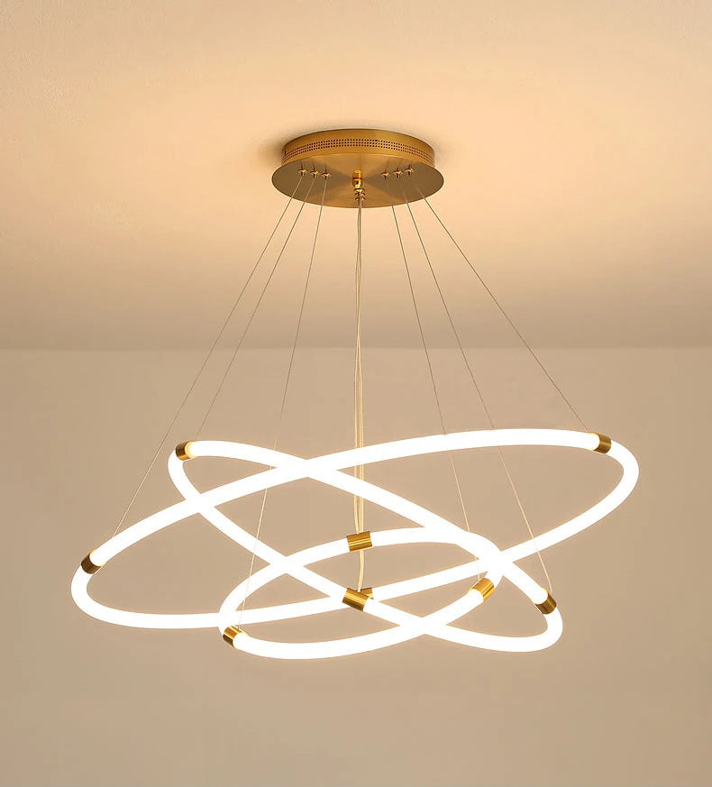 Modern bright chandelier for kitchen and dining room