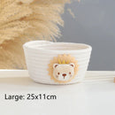 woven animal storage basket for toys and miscellaneous items