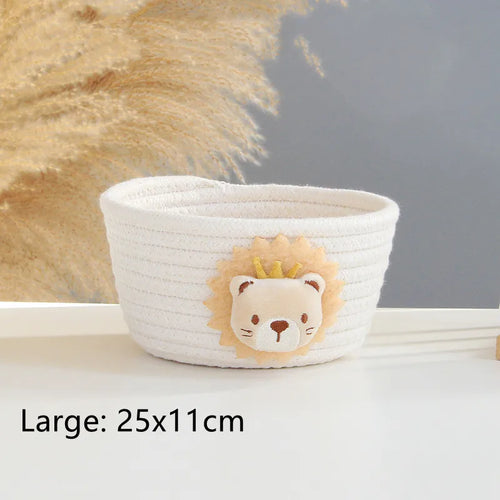 woven animal storage basket for toys and miscellaneous items - vue 19 sur 21