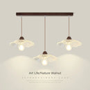 Decorative retro Nordic wooden and glass pendant light