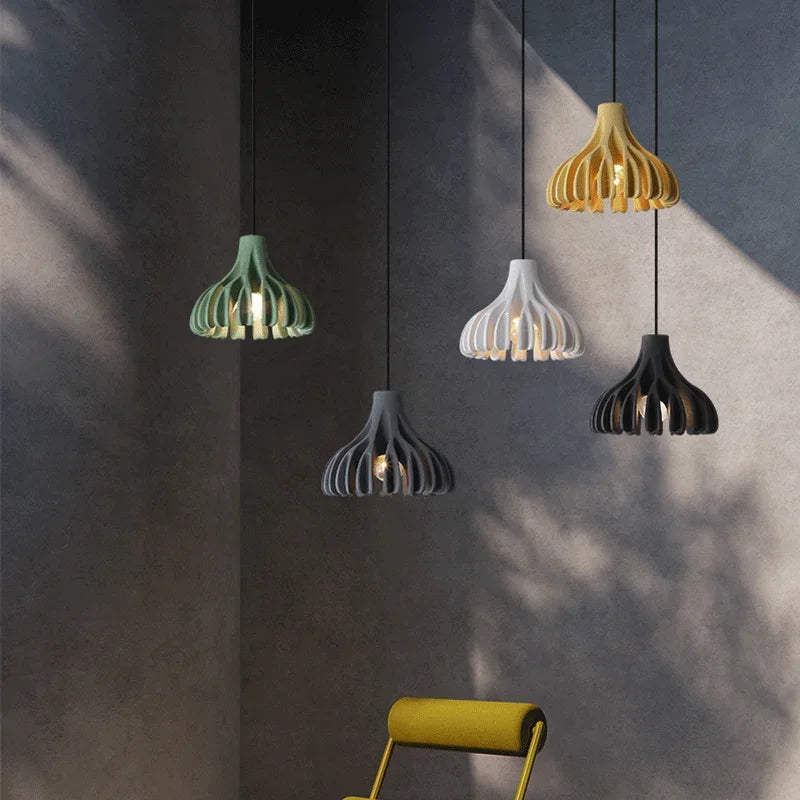 Resin designer pendant light for restaurant and bar