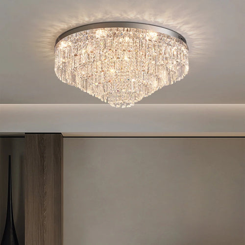 Luxury French style crystal ceiling light simple atmosphere 2024 - vue 3 sur 9