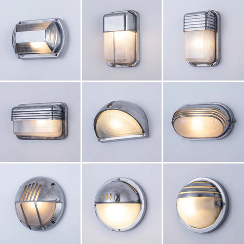 Retro waterproof LED wall light in aluminium for outdoor and indoor use - vue 3 sur 15