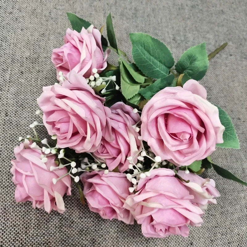 Silk rose bouquet for wedding and party decoration