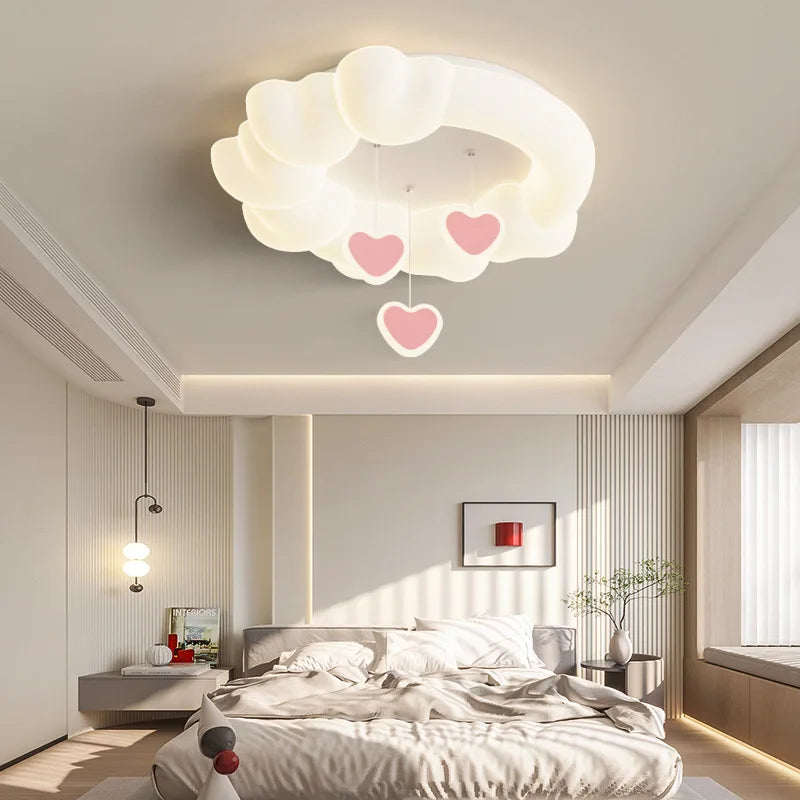 children's star moon and cloud shaped hanging chandelier