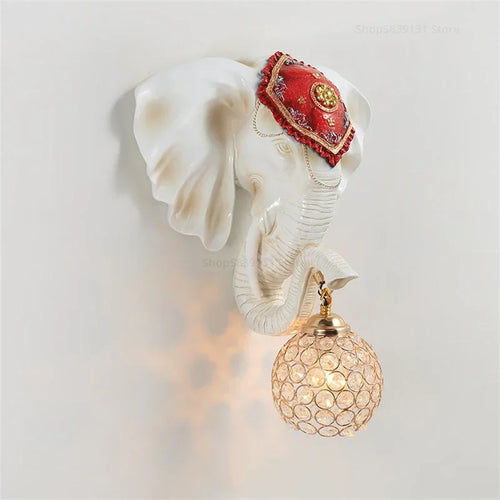 Modern elephant wall light creative LED decoration - vue 6 sur 9