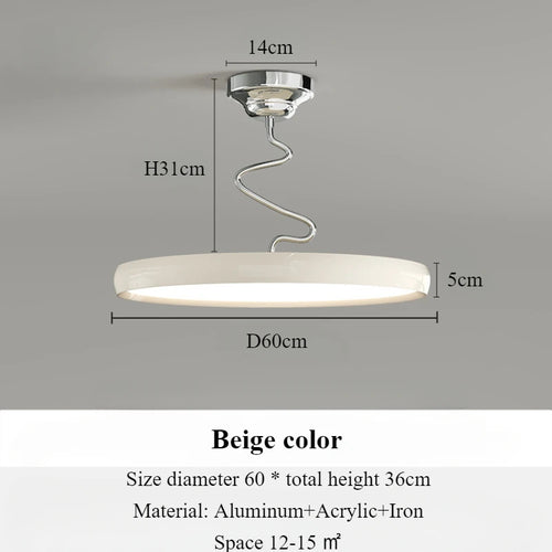 Modern minimalist Nordic aluminium chandelier with LED lights - vue 8 sur 18