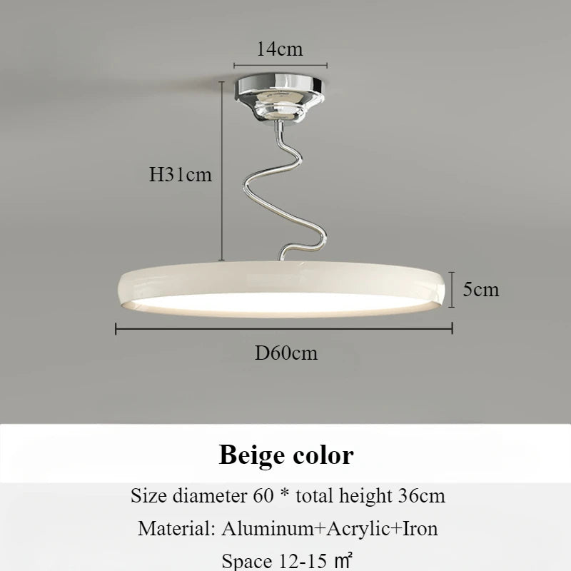 Modern minimalist Nordic aluminium chandelier with LED lights - vue 7 sur 18