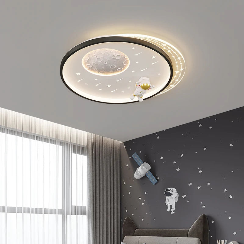 Minimalist anti-glare moon ceiling light for children