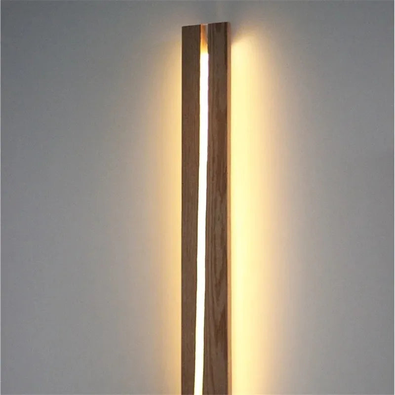 Solid wood wabi sabi wall light for creative decor - vue 4 sur 11