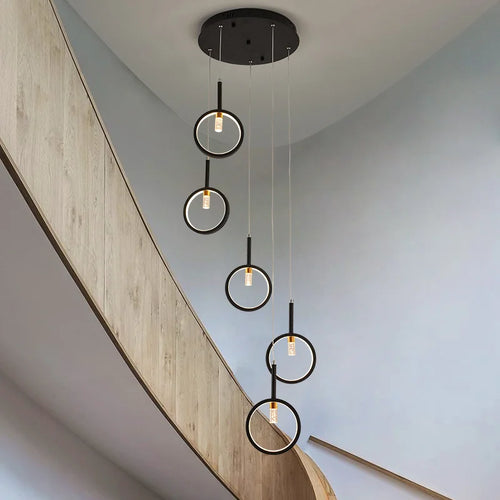 Simple modern trapezoid chandelier for interior decoration - vue 4 sur 12