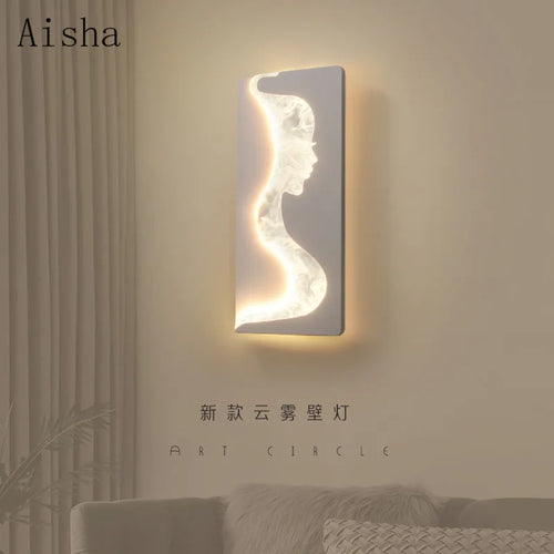 Modern LED cloud wall light for bright interior decor - vue 2 sur 9