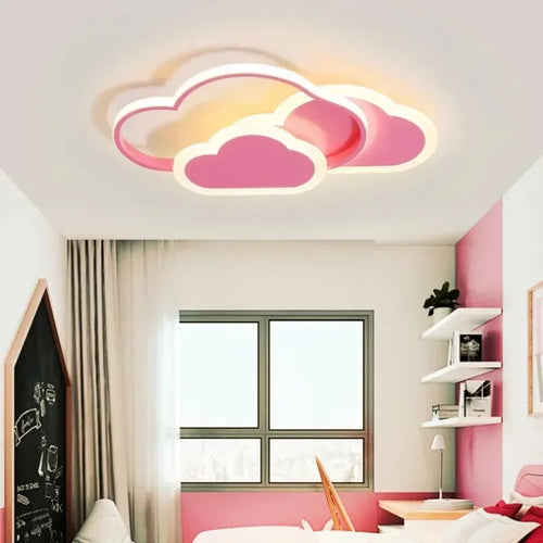 Nordic style LED cartoon cloud ceiling light for children - vue 7 sur 10