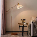 Premium vintage pleated fabric floor lamp