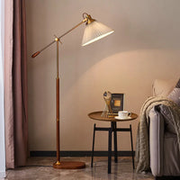 Premium vintage pleated fabric floor lamp