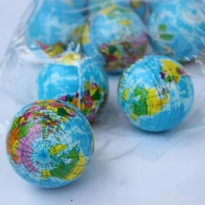 Set of 6 foam globes for decompression fun educational toy