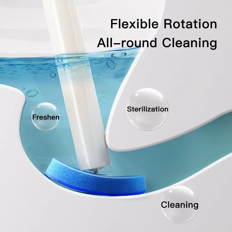 Disposable cleaning brush with long handle and replaceable head - vue 3 sur 11