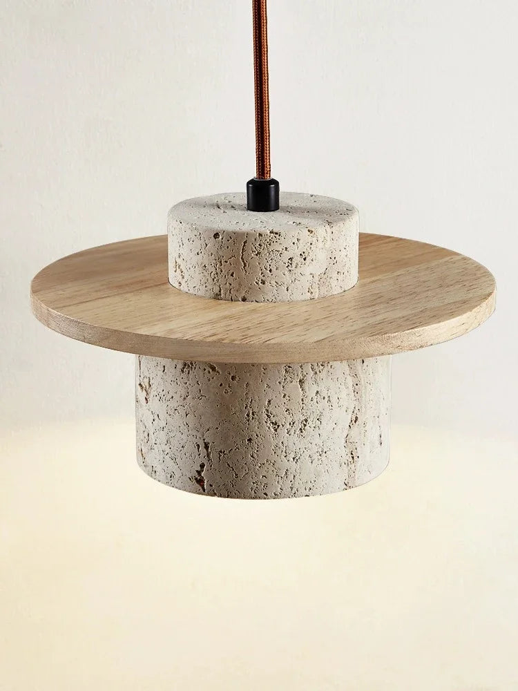 Nordic cave stone chandelier wabi-sabi style creative - vue 5 sur 8