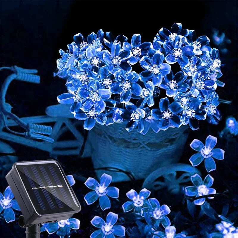 Solar garden fairy string lights for outdoor decoration