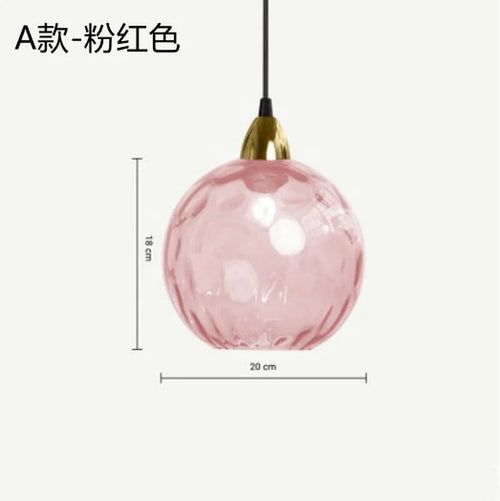 Modern nordic coloured glass chandelier with water grain effect - vue 13 sur 29