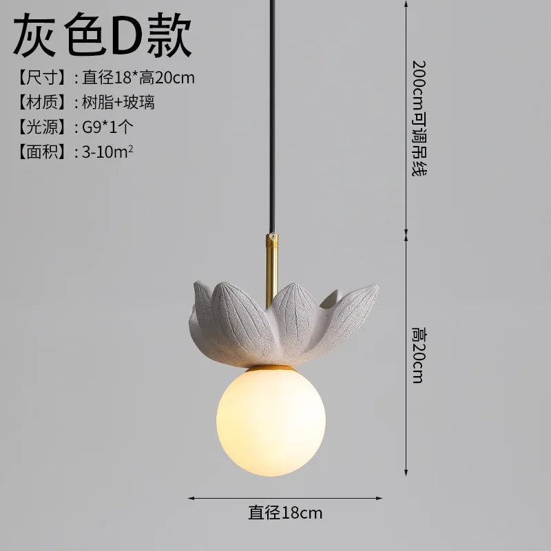 modern resin pendant light for elegant interior decoration - vue 22 sur 22