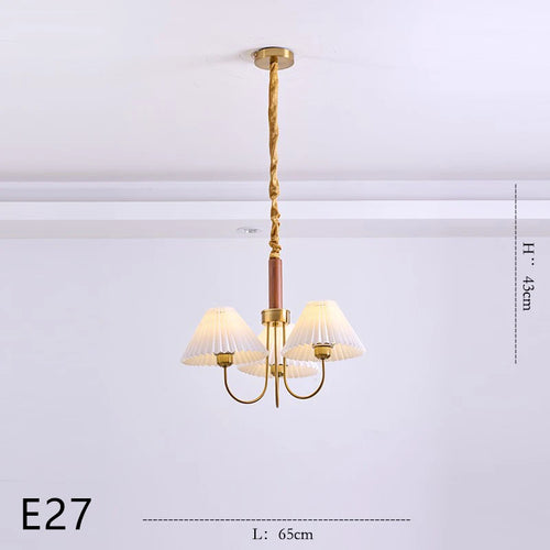 Wooden chandelier for decorative pendant lighting - vue 11 sur 14
