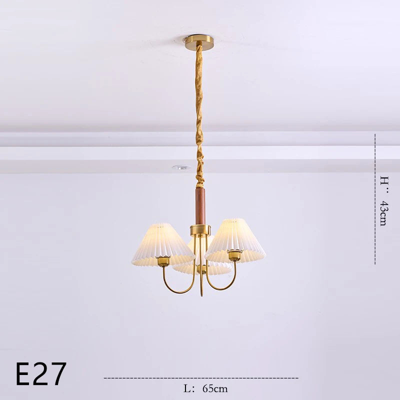 Wooden chandelier for decorative pendant lighting - vue 10 sur 14