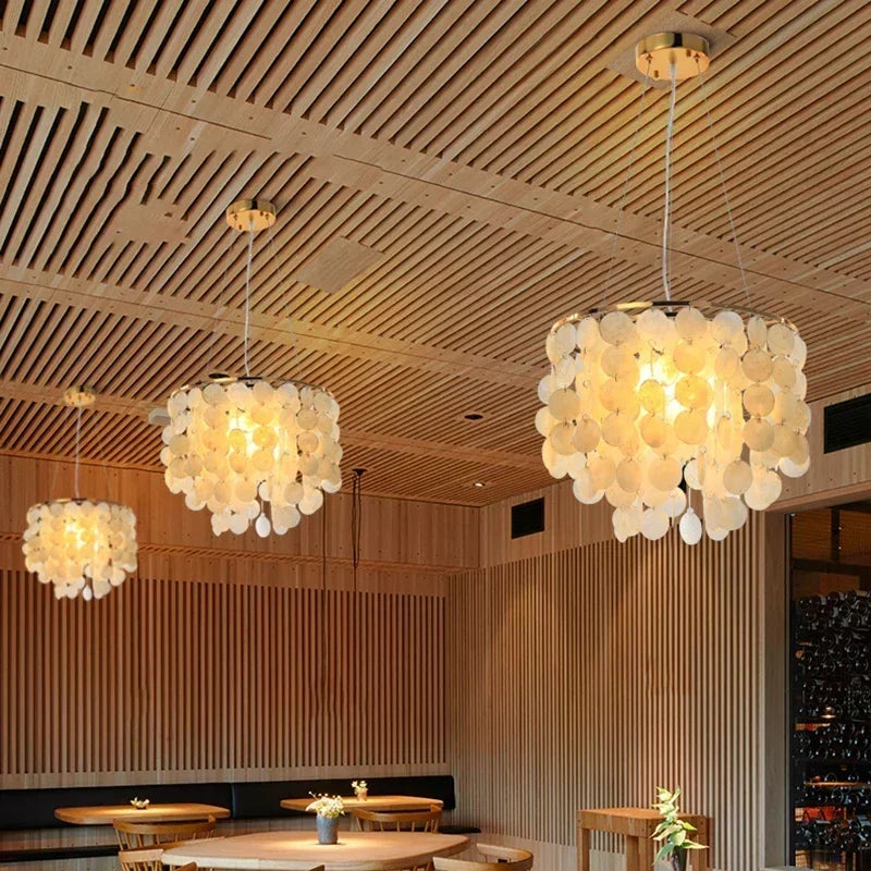 Modern shell chandelier with creative design for elegant interiors