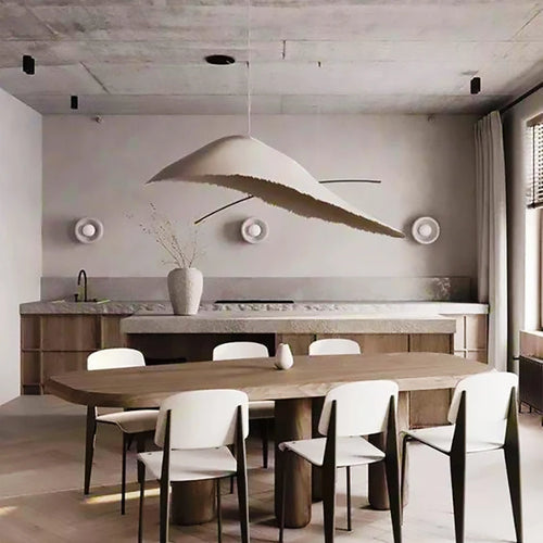 Nordic wabi sabi LED chandelier for retro interior decor