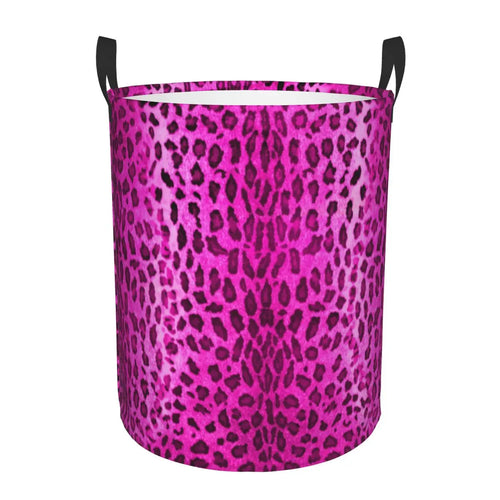 leopard print laundry basket large foldable clothes storage - vue 15 sur 17