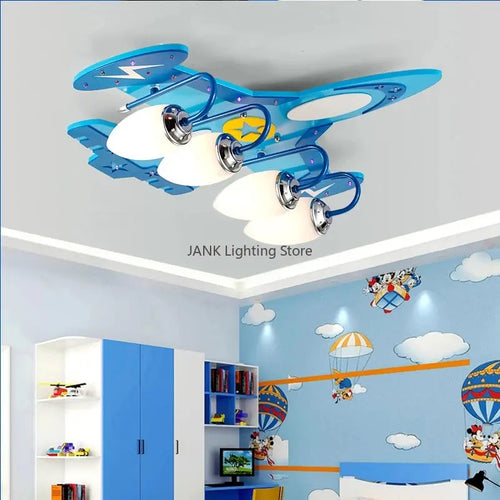 Children’s airplane LED chandelier with eye protection and eco-friendly decoration - vue 6 sur 9