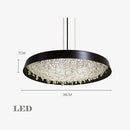Modern black and white crystal chandelier for interior decor