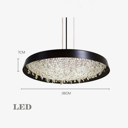 Modern black and white crystal chandelier for interior decor - vue 10 sur 12