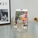 Square stainless steel storage basket for organising your home