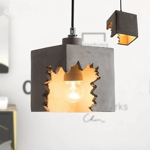 Retro loft style LED cement pendant light for restaurant and bar - vue 4 sur 8